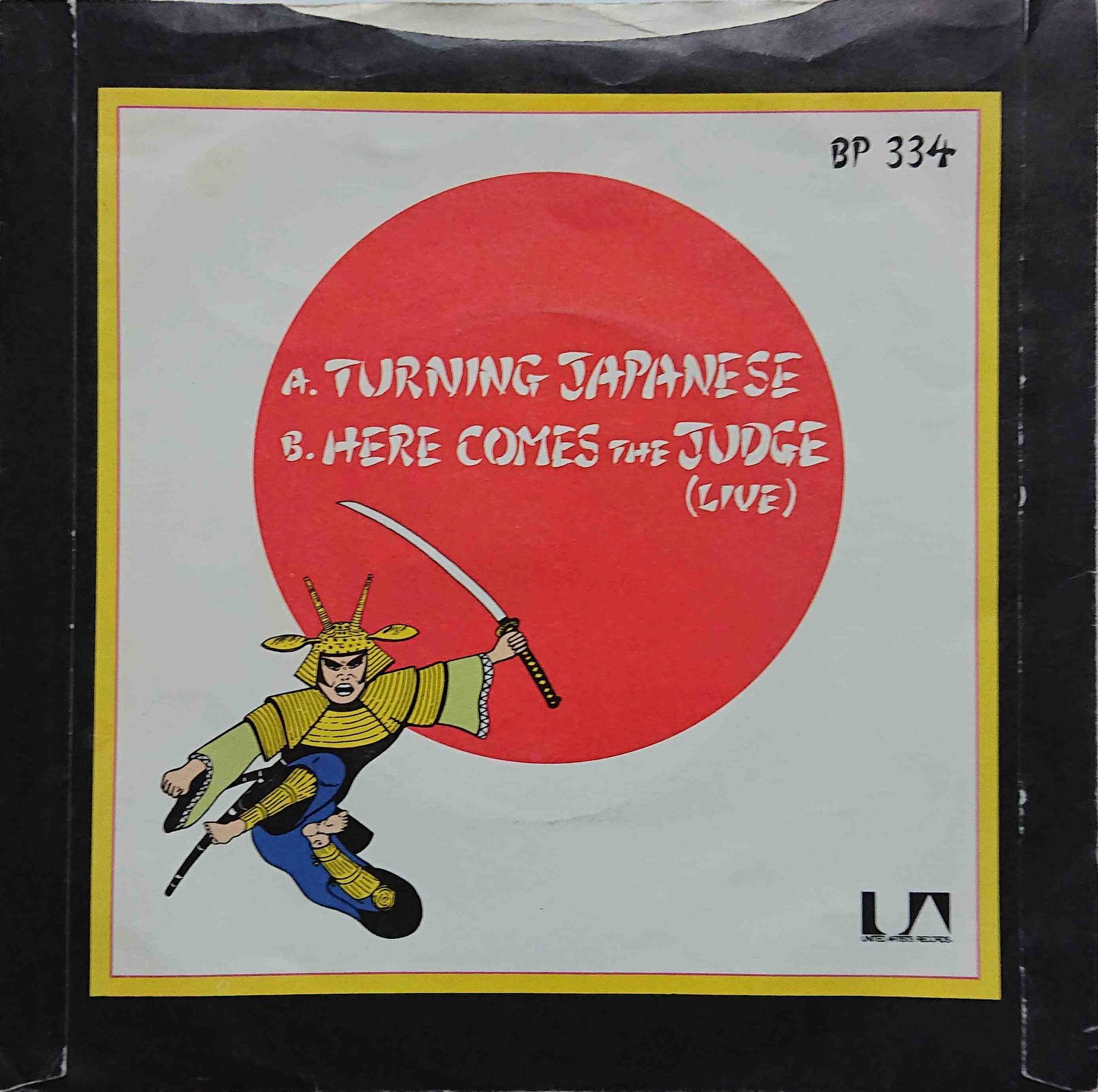 BP 334 Turning Japanese The Vapors  Back cover of BP 334